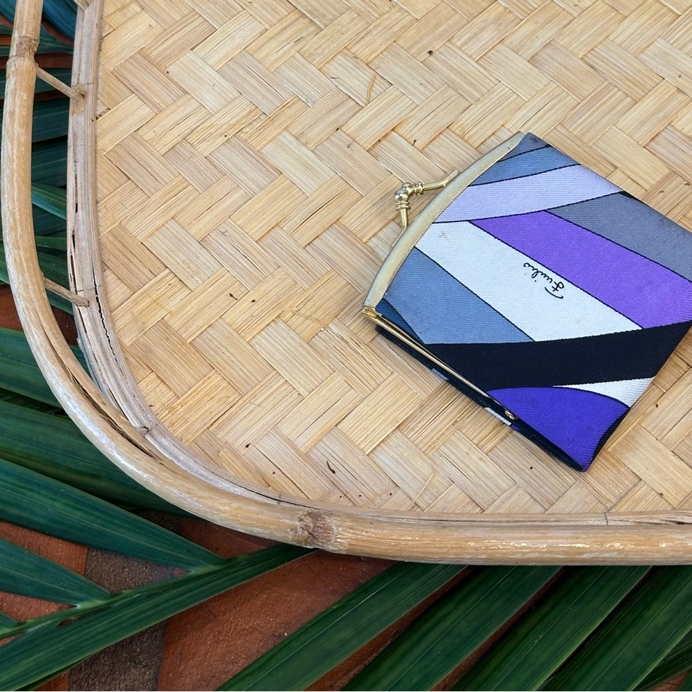 Emilio Pucci Purple Coin Purse Card Holder